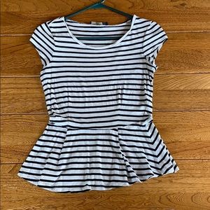 Black & Tan Peplum XS Top